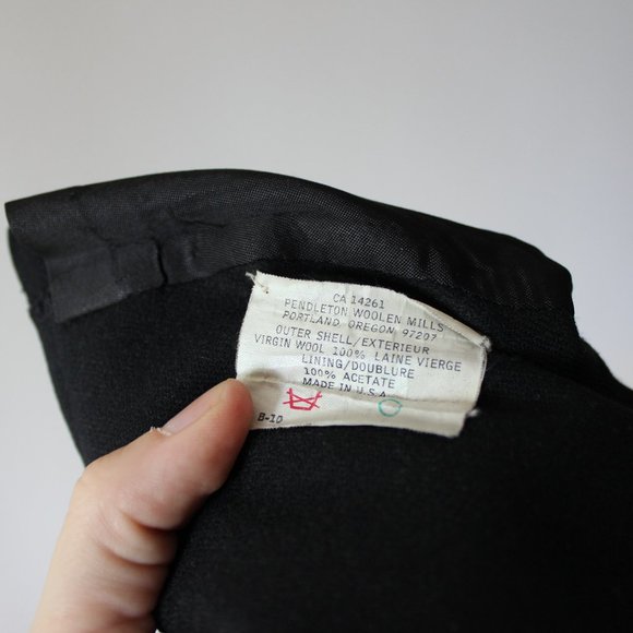 Vintage 70's Pendleton Black Wool Blazer - Picture 8 of 8